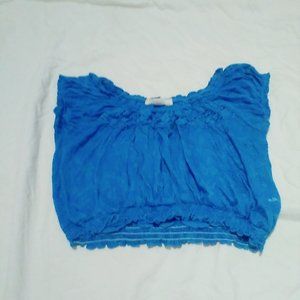 Small blue crop shirt